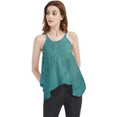 Dark Green Abstract Flowy Camisole Tank Top by nateshop