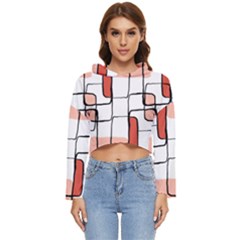 Abstract Seamless Pattern Art Women s Lightweight Cropped Hoodie by Sapixe