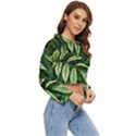 Leaves Foliage Twig Bush Plant Women s Lightweight Cropped Hoodie View3