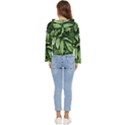 Leaves Foliage Twig Bush Plant Women s Lightweight Cropped Hoodie View4