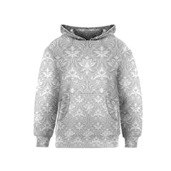 Grey Lace Decorative Ornament - Pattern 14th And 15th Century - Italy Vintage Kids  Pullover Hoodie by ConteMonfrey