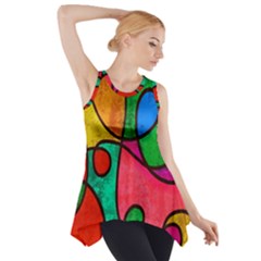 Abstract,e1 Side Drop Tank Tunic by nateshop