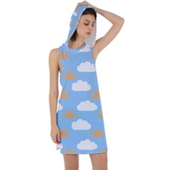 Sun And Clouds   Racer Back Hoodie Dress by ConteMonfrey