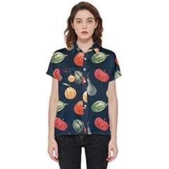 Vintage Vegetables  Short Sleeve Pocket Shirt by ConteMonfrey