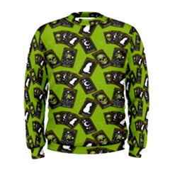 Cats And Skulls - Modern Halloween  Men s Sweatshirt by ConteMonfrey