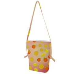 Fruits-gradient,orange Folding Shoulder Bag by nateshop