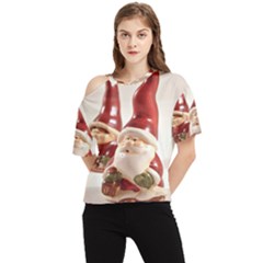 Christmas Figures4 One Shoulder Cut Out Tee by artworkshop