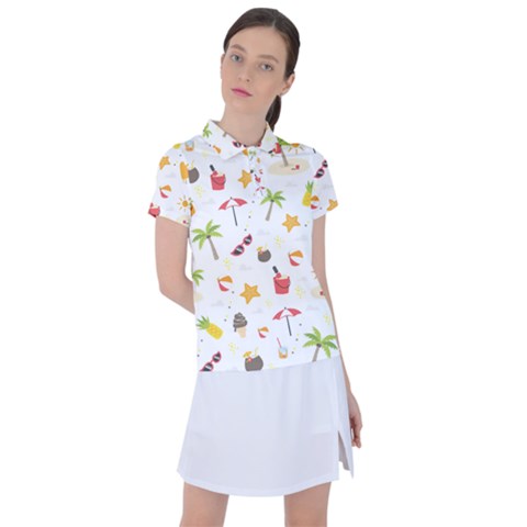 Summer Backgroundnature Beach Women s Polo Tee by Ravend
