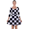 Chess board background design Quarter Sleeve Skater Dress View1