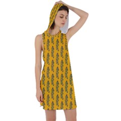 Yellow Lemon Branches Garda Racer Back Hoodie Dress by ConteMonfrey