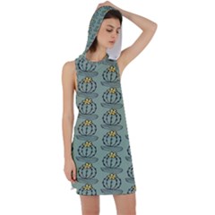 Cactus Green Racer Back Hoodie Dress by ConteMonfrey