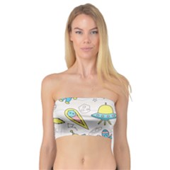 Cute-seamless-pattern-with-space Bandeau Top by Pakemis