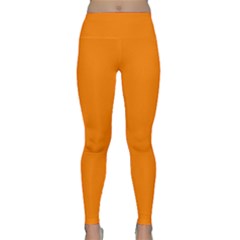 Color Ut Orange Lightweight Velour Classic Yoga Leggings by Kultjers