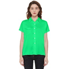 Color Spring Green Short Sleeve Pocket Shirt by Kultjers