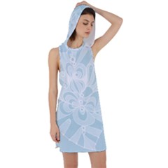 Blue 2 Zendoodle Racer Back Hoodie Dress by Mazipoodles