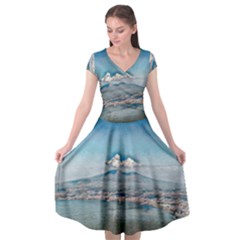 Napoli - Vesuvio Cap Sleeve Wrap Front Dress by ConteMonfrey