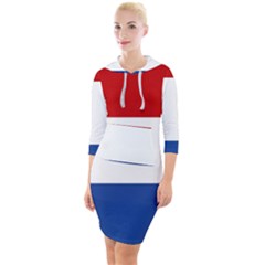 Netherlands Quarter Sleeve Hood Bodycon Dress by tony4urban