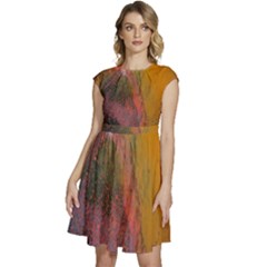 Pollock Cap Sleeve High Waist Dress by artworkshop