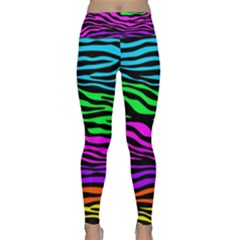 Colorful Zebra Lightweight Velour Classic Yoga Leggings by Angelandspot