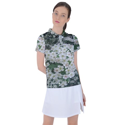 Exterior Building Pattern Women s Polo Tee by artworkshop