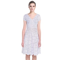 Pattern Abstrakwallpaper Short Sleeve Front Wrap Dress by artworkshop