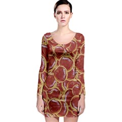 Cookies With Strawberry Jam Motif Pattern Long Sleeve Bodycon Dress by dflcprintsclothing