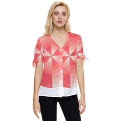 Pop Art T- Shirt Hot Color Wheel T- Shirt Bow Sleeve Button Up Top by maxcute