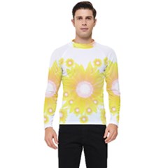 Sunflower Heart T- Shirt Sunflower Hearts, Sunflowers, Heart, Bloom T- Shirt Men s Long Sleeve Rash Guard by maxcute