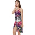 Gothic Floral Skeletons Wrap Frill Dress View2