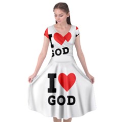 I Love God Cap Sleeve Wrap Front Dress by ilovewhateva