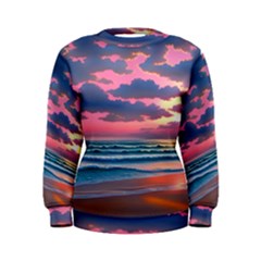 Sunset Over The Beach Women s Sweatshirt by GardenOfOphir