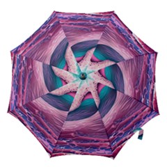 Pink Waves On The Beach Ii Hook Handle Umbrellas (large) by GardenOfOphir
