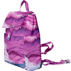 Abstract Pink Ocean Waves Buckle Everyday Backpack by GardenOfOphir
