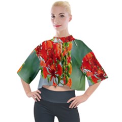Gathering Sping Flowers Wallpapers Mock Neck Tee by artworkshop