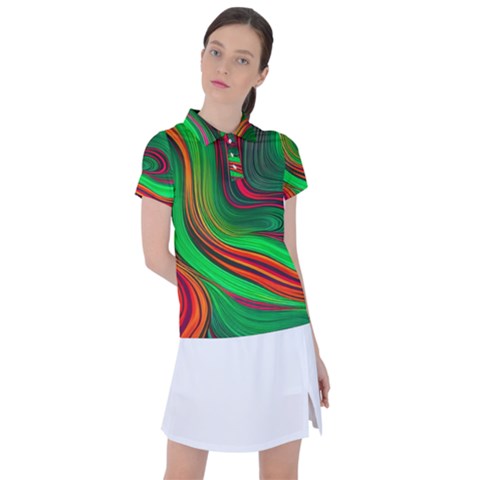 Background Green Red Women s Polo Tee by Ravend