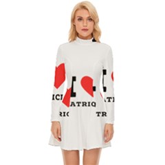 I Love Patricia Long Sleeve Velour Longline Dress by ilovewhateva
