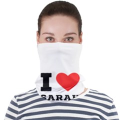 I Love Sarah Face Seamless Bandana (adult) by ilovewhateva