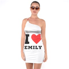 I Love Emily One Soulder Bodycon Dress by ilovewhateva