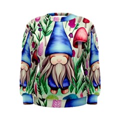 Tiny Mushroom Forest Scene Women s Sweatshirt by GardenOfOphir
