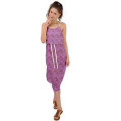 Violet Flowers Waist Tie Cover Up Chiffon Dress by Sparkle
