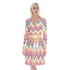 Pattern 35 Long Sleeve Velvet Front Wrap Dress by GardenOfOphir