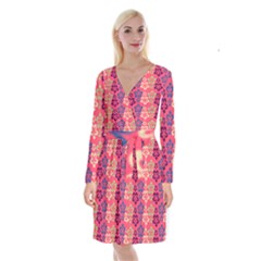 Pattern 102 Long Sleeve Velvet Front Wrap Dress by GardenOfOphir