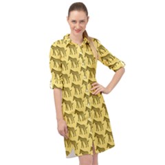 Pattern 136 Long Sleeve Mini Shirt Dress by GardenOfOphir