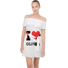I Love Olivia Off Shoulder Chiffon Dress by ilovewhateva