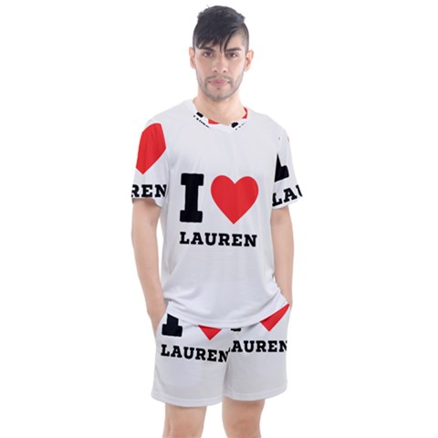 I Love Lauren Men s Mesh Tee And Shorts Set by ilovewhateva