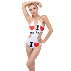 I Love Alice Plunging Cut Out Swimsuit by ilovewhateva