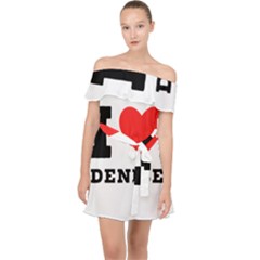 I Love Denise Off Shoulder Chiffon Dress by ilovewhateva