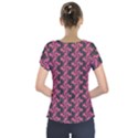 Candy Illustration Pattern Short Sleeve Front Detail Top View2