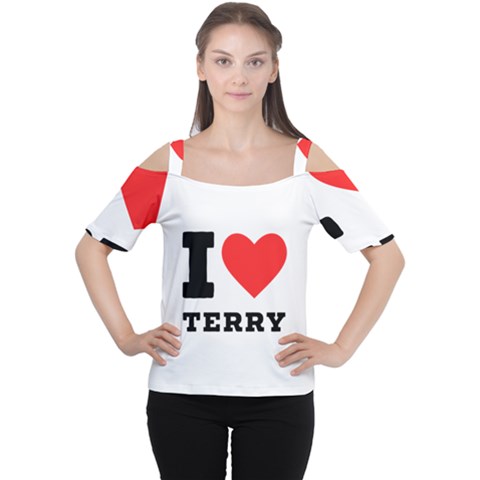 I Love Terry  Cutout Shoulder Tee by ilovewhateva