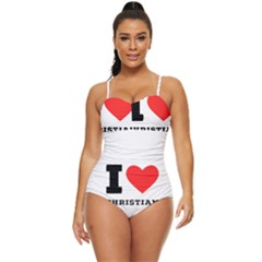 I Love Christian Retro Full Coverage Swimsuit by ilovewhateva